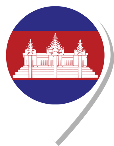 Cambodia flag check-in icon.